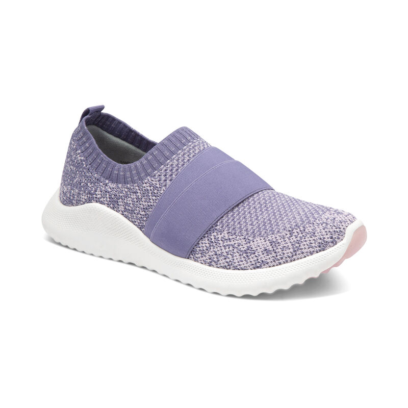 Aetrex Womens Allie Arch Support Sneakers Lilac Heather - IBpFzPG9S